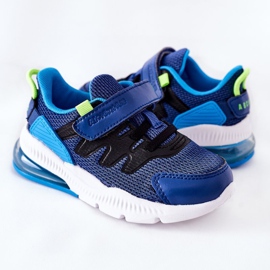 Zapatillas Deportivas Infantiles Con Velcro ABCKIDS Azul-Negro 6