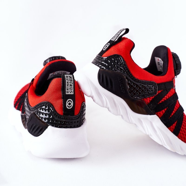 Zapatos deportivos para niños con pomo rojo ABCKIDS negro 1 Zapatos deportivos para niños con pomo rojo ABCKIDS negro 1