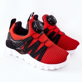 Zapatos deportivos para niños con pomo rojo ABCKIDS negro 2