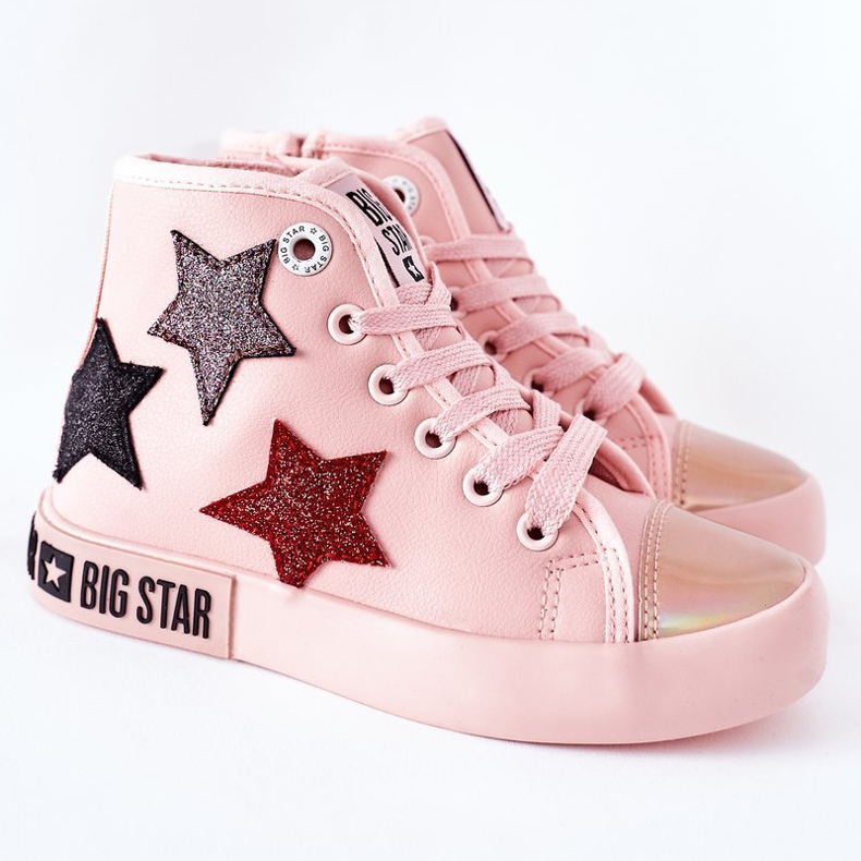 Zapatillas altas para niños con cremallera Big Star II374030 Rosa rosado multicolor 1