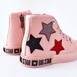 Zapatillas altas para niños con cremallera Big Star II374030 Rosa rosado multicolor 5