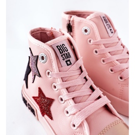 Zapatillas altas para niños con cremallera Big Star II374030 Rosa rosado multicolor 7