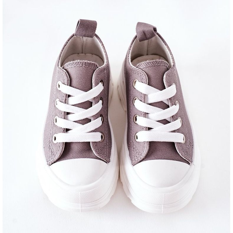 Zapatillas Infantiles En La Plataforma Gris Travel Time 1