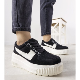 Deportivas negras con suela alta Chillout negro 2