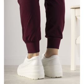 Zapatillas deportivas blancas con suela alta Challenge blanco 2