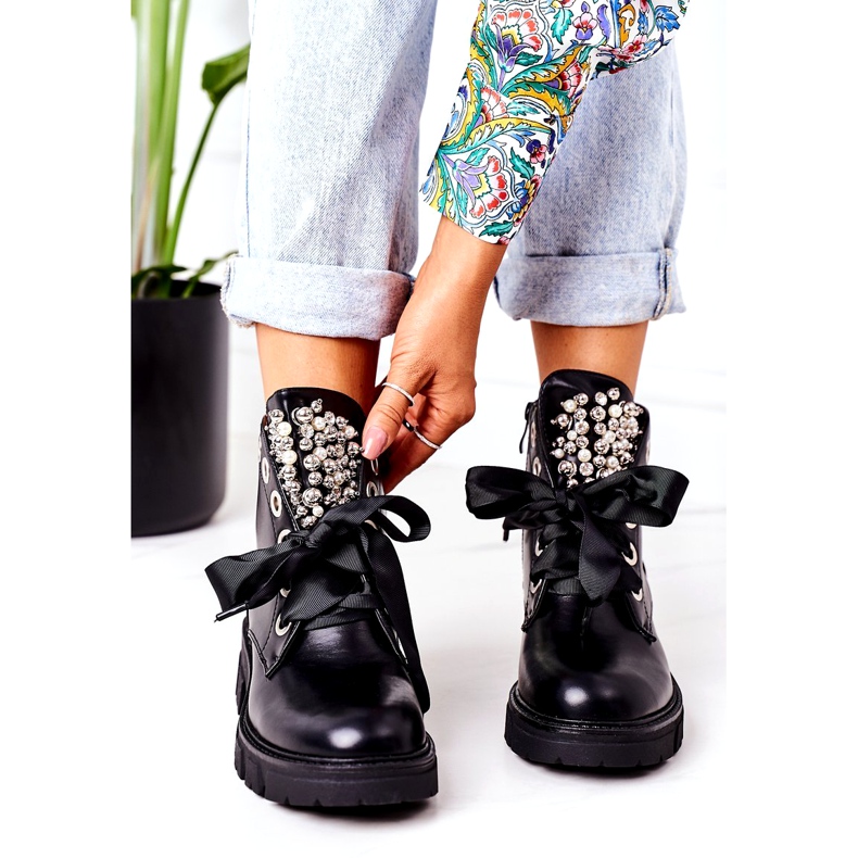 PS1 Trabajadores cálidos con perlas de metal negro Perla 2