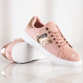 SHELOVET Zapatillas de gamuza rosado 1