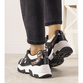Zapatillas negras con inserciones Allisone holográficas negro 2