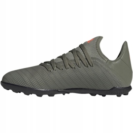Botas de fútbol adidas X 19.3 Tf Jr EF8375 caqui 5