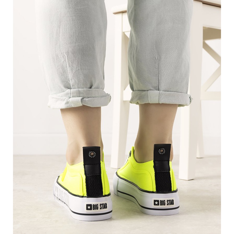 Alexa zapatillas amarillas de neón Big Star para mujer amarillo 1