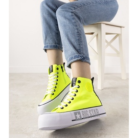 Zapatillas amarillas neón Big Star para mujer Balvin gris 1