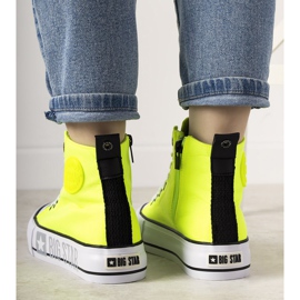 Zapatillas amarillas neón Big Star para mujer Balvin gris 2