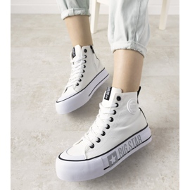 Zapatillas blancas Big Star de mujer de Balvin blanco 1
