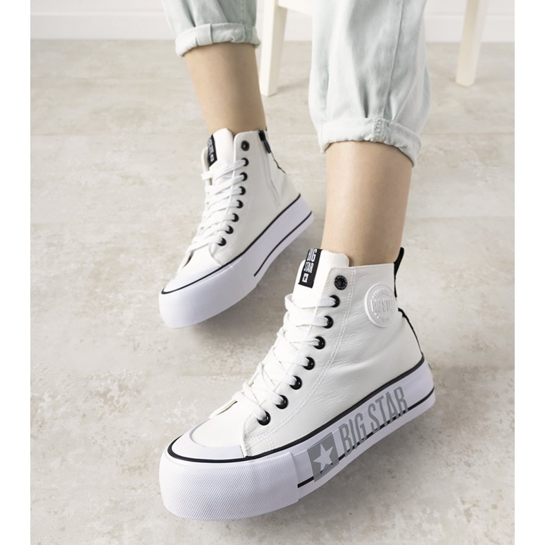 Zapatillas blancas Big Star de mujer de Balvin blanco 1