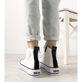 Zapatillas blancas Big Star de mujer de Balvin blanco 2
