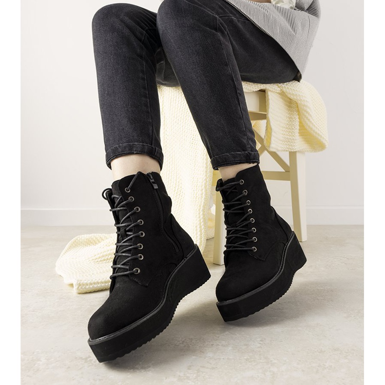 Botas negras con suela alta Dexter negro 1 Botas negras con suela alta Dexter negro 1