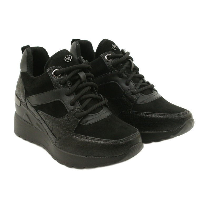 Evento Zapatos deportivos con cuña para mujer 21SP35-4390 Negro 4 Evento Zapatos deportivos con cuña para mujer 21SP35-4390 Negro 4