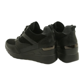 Evento Zapatos deportivos con cuña para mujer 21SP35-4390 Negro 3 Evento Zapatos deportivos con cuña para mujer 21SP35-4390 Negro 3