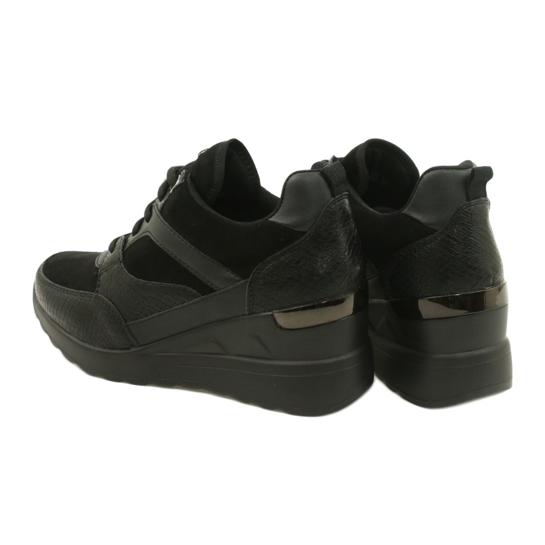 Evento Zapatos deportivos con cuña para mujer 21SP35-4390 Negro 3 Evento Zapatos deportivos con cuña para mujer 21SP35-4390 Negro 3