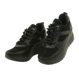 Evento Zapatos deportivos con cuña para mujer 21SP35-4390 Negro 2 Evento Zapatos deportivos con cuña para mujer 21SP35-4390 Negro 2