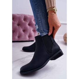 S.Barski Botines Mujer Botines Chelsea Tacón Plano Negro Barski 18-75 1