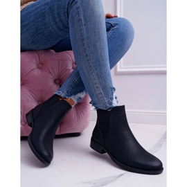 S.Barski Botines Mujer Botines Chelsea Tacón Plano Negro Barski 18-75 2