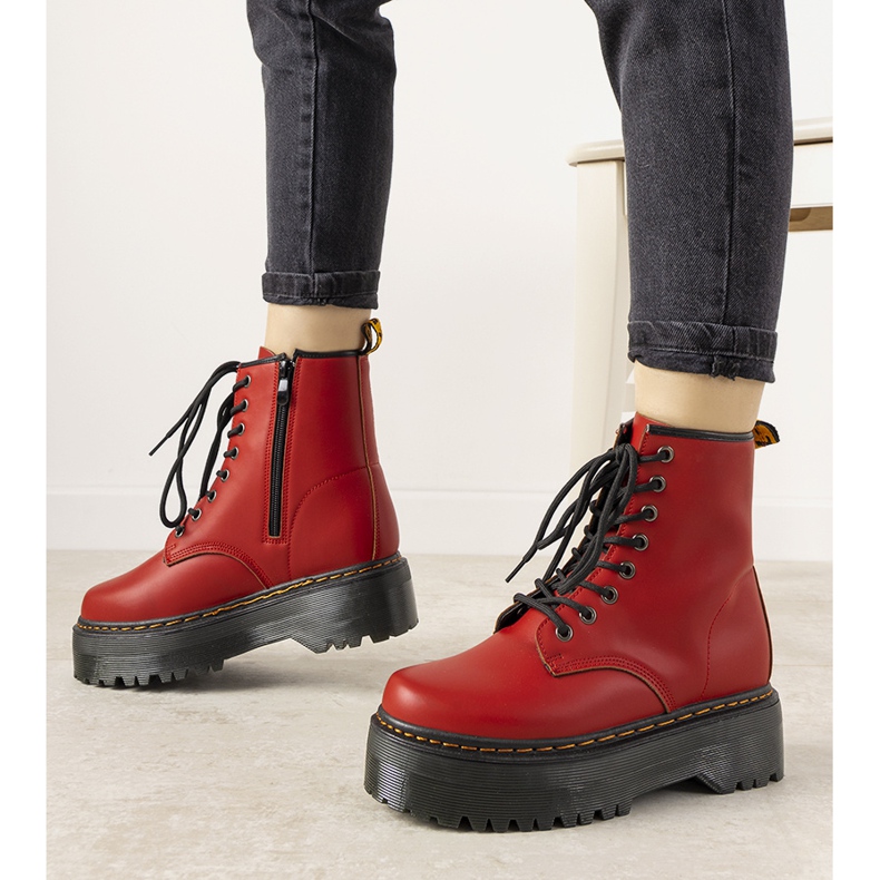 Botas de mujer madeline rojo 1