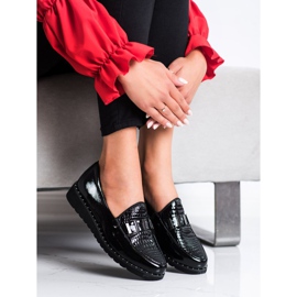 Filippo Zapatos de cuero de moda negro 1