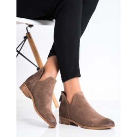 Botas de ante con abertura VINCEZA marrón 2