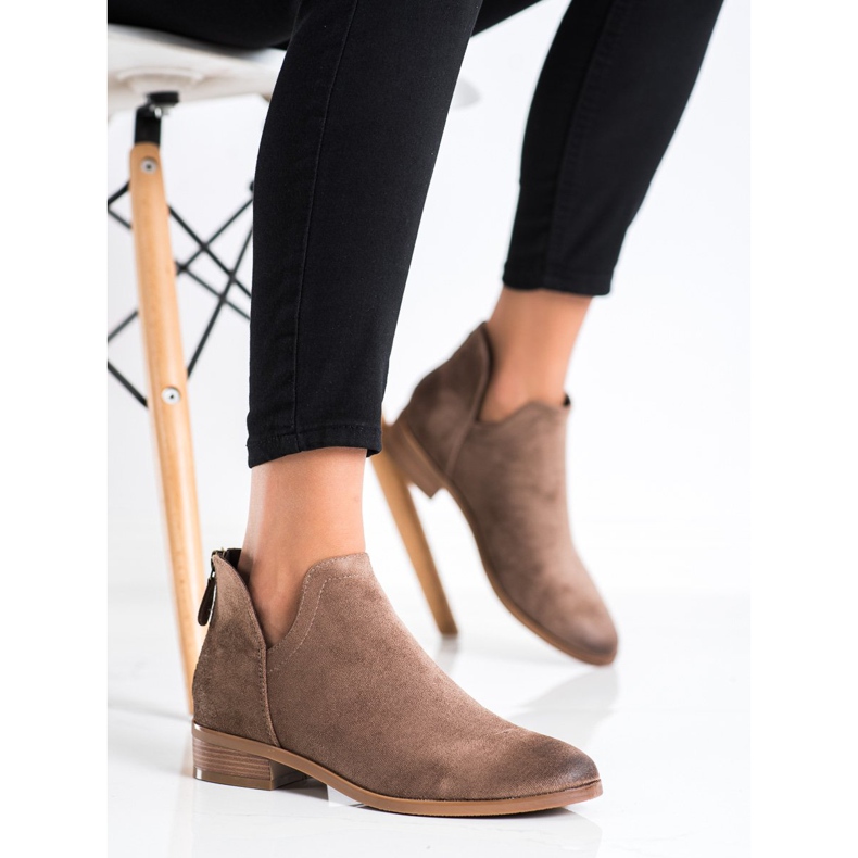 Botas de ante con abertura VINCEZA marrón 1