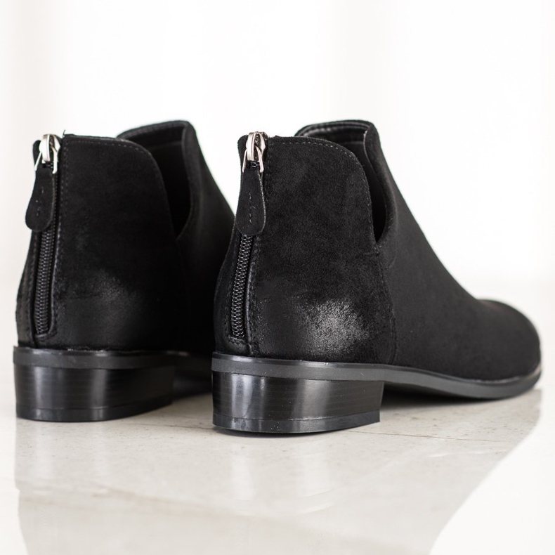 Botas de ante con abertura VINCEZA negro 1