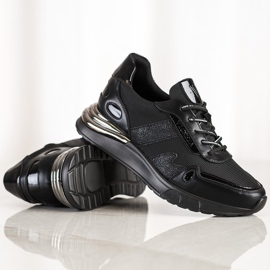 Zapatillas VINCEZA Glitter negro 2