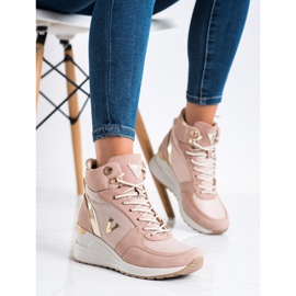 Zapatillas altas VINCEZA rosa 2