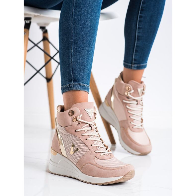Zapatillas altas VINCEZA rosa 2