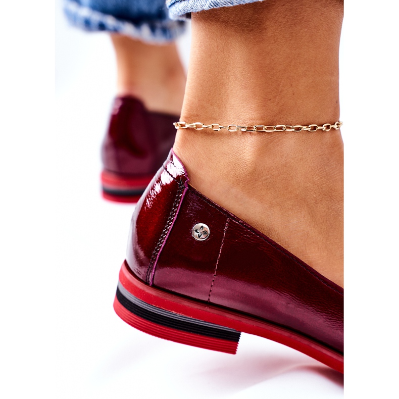 Zapatos Piel Lacada Maciejka 05035-23 Burdeos rojo 1