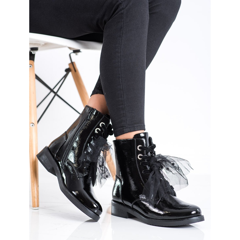 S. BARSKI Botas de Cuero Ecológico Lacado S.BARSKI negro 2