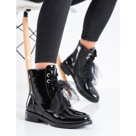 S. BARSKI Botas de Cuero Ecológico Lacado S.BARSKI negro 3