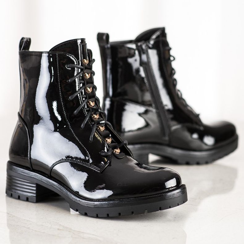 S. BARSKI Trabajadores de cuero ecológico lacado S.BARSKI negro 1