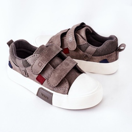 Zapatillas Infantiles Con Velcro Big Star II374018 Gris 1