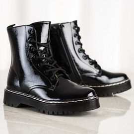S. BARSKI Botas con cordones en la plataforma S.BARSKI negro 1