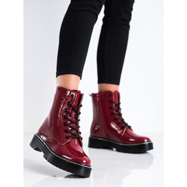 S. BARSKI Botas con cordones en la plataforma S.BARSKI rojo 2