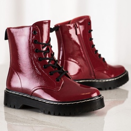 S. BARSKI Botas con cordones en la plataforma S.BARSKI rojo 1