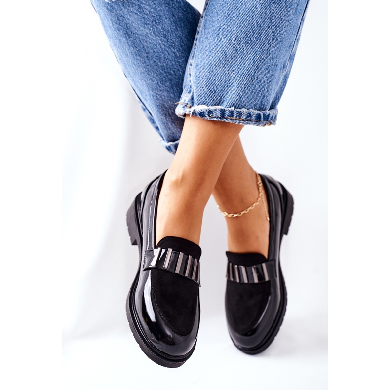 S.Barski Brogues de mujer lacados en negro Montius 2