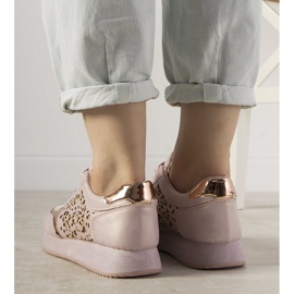 Zapatillas deportivas rosas con estampado Festival calado 1