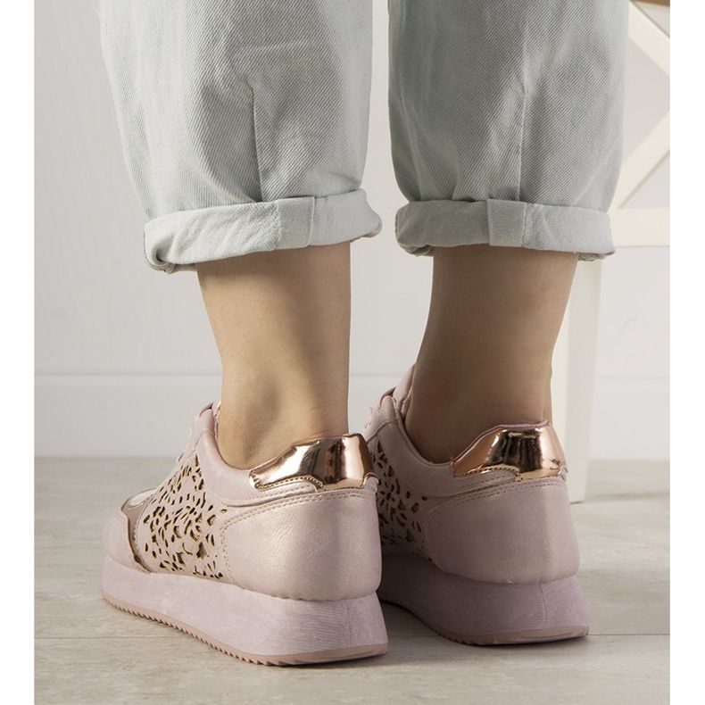 Zapatillas deportivas rosas con estampado Festival calado rosado 1