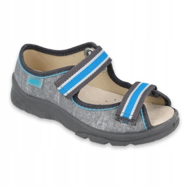 Calzado infantil befado 869X157 azul gris 2