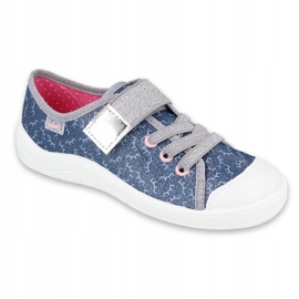 Calzado infantil befado 251Y153 azul plata gris 1