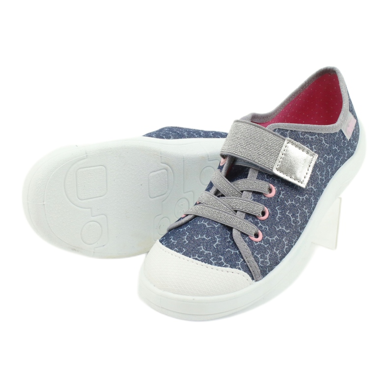 Calzado infantil befado 251Y153 azul plata gris 4