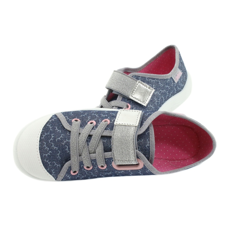 Calzado infantil befado 251Y153 azul plata gris 5