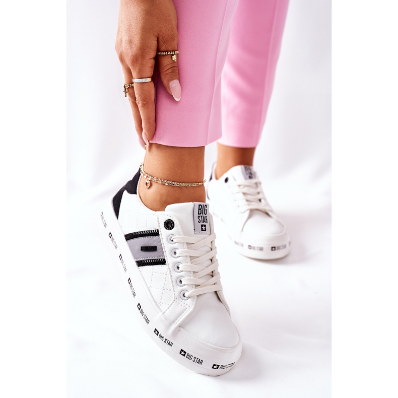 Zapatillas de cuero On The Big Star II274071 Plataforma blanca blanco 2